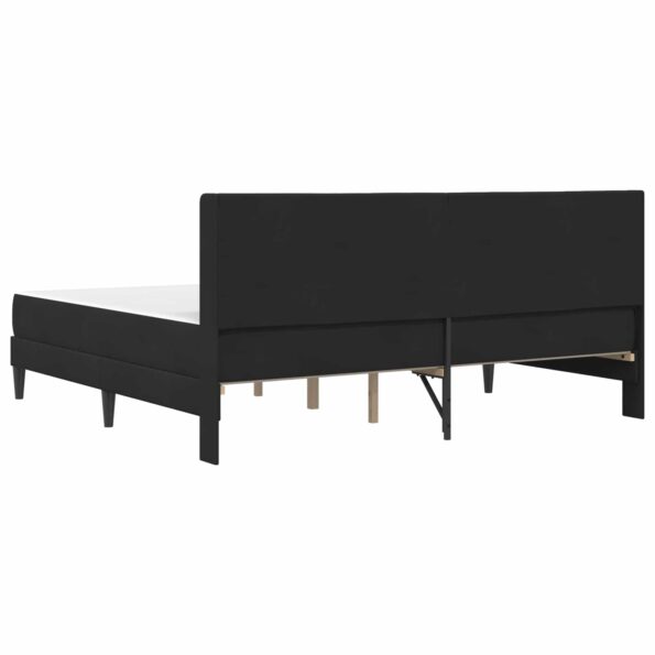 vidaXL Rám postele s matracom Čierna 180 x 200 cm Zamat – Obrázok 8