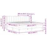 vidaXL Rám postele s matracom s čelnou doskou Modrá 200 x 200 cm Zamat – Obrázok 11