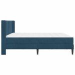 vidaXL Rám postele s matracom s čelnou doskou Modrá 200 x 200 cm Zamat – Obrázok 7