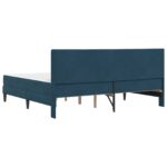 vidaXL Rám postele s matracom s čelnou doskou Modrá 200 x 200 cm Zamat – Obrázok 8