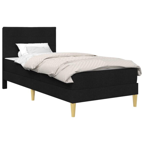 vidaXL Rám postele Čierny 80 x 200 cm Polyester – Obrázok 2
