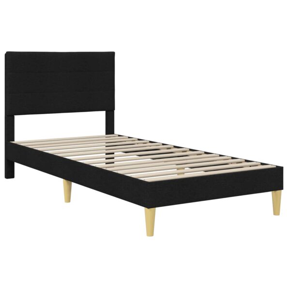vidaXL Rám postele Čierny 80 x 200 cm Polyester – Obrázok 4