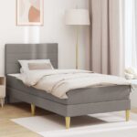 vidaXL Rám postele Sivohnedá 80 x 200 cm Polyester
