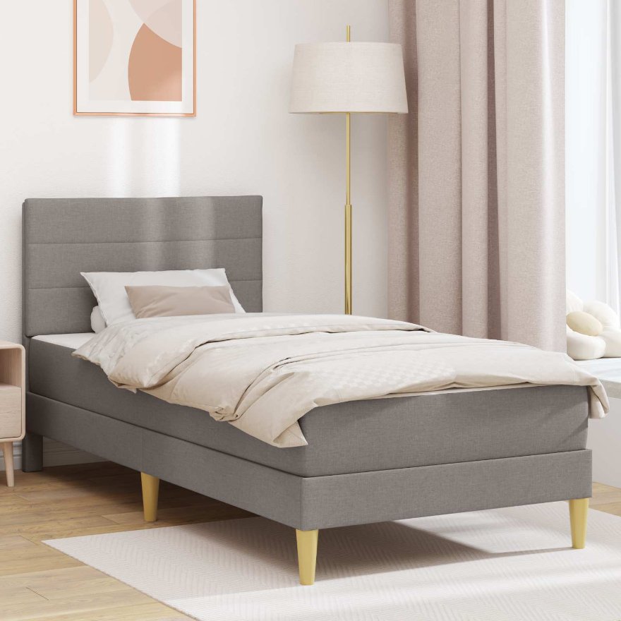 3414927_1.jpg vidaXL Rám postele Sivohnedá 80 x 200 cm Polyester – Obrázok 1