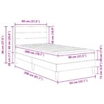 vidaXL Rám postele Sivohnedá 80 x 200 cm Polyester – Obrázok 11