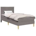 vidaXL Rám postele Sivohnedá 80 x 200 cm Polyester – Obrázok 2