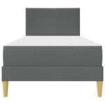 vidaXL Rám postele Tmavo šedá 90 x 190 cm Polyester – Obrázok 6