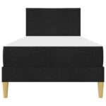 vidaXL Rám postele Čierny 90 x 200 cm Polyester – Obrázok 6