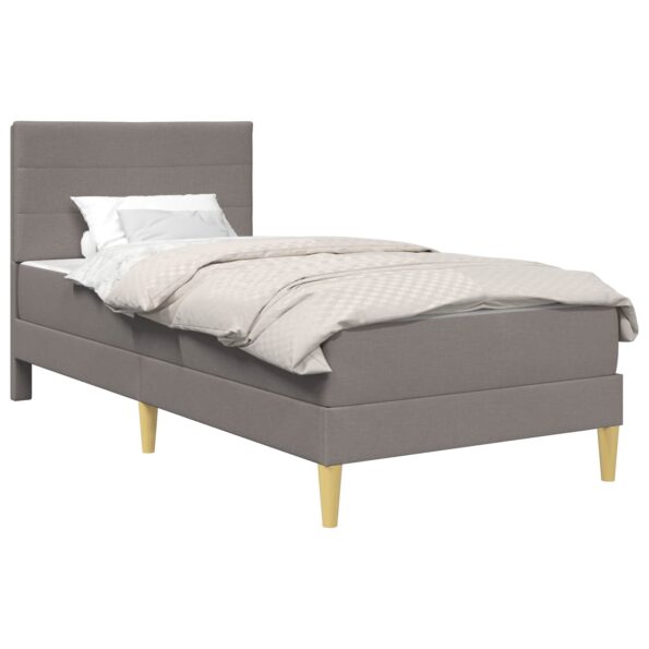 vidaXL Rám postele Sivohnedá 90 x 200 cm Polyester – Obrázok 2
