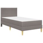 vidaXL Rám postele Sivohnedá 90 x 200 cm Polyester – Obrázok 3