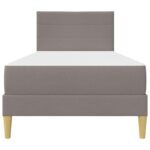 vidaXL Rám postele Sivohnedá 90 x 200 cm Polyester – Obrázok 6