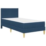 vidaXL Rám postele Modrá 90 x 200 cm Polyester – Obrázok 3