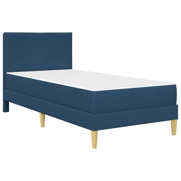 vidaXL Rám postele Modrá 90 x 200 cm Polyester – Obrázok 3