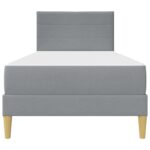 vidaXL Rám postele Svetlosivá 100 x 200 cm Polyester – Obrázok 6