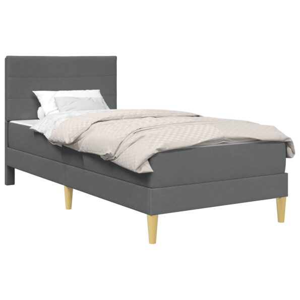 vidaXL Rám postele Tmavo šedá 100 x 200 cm Polyester – Obrázok 2
