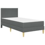 vidaXL Rám postele Tmavo šedá 100 x 200 cm Polyester – Obrázok 3