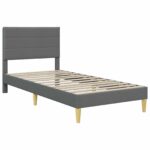 vidaXL Rám postele Tmavo šedá 100 x 200 cm Polyester – Obrázok 4