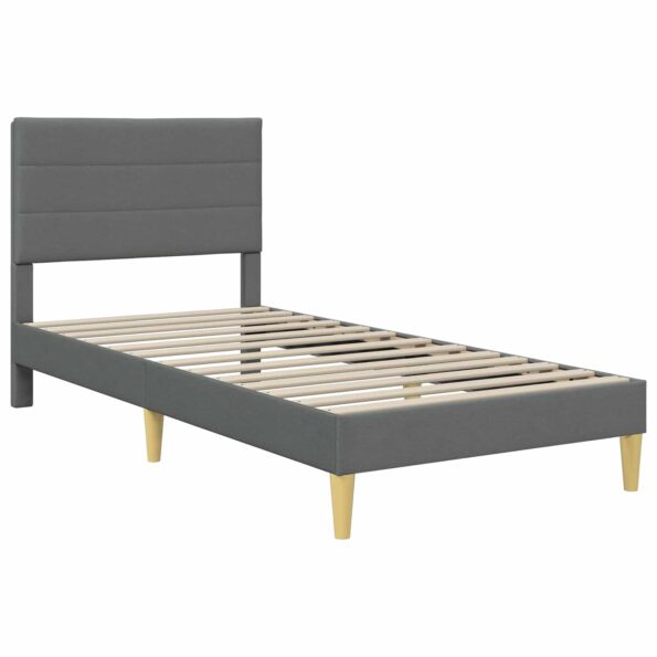 vidaXL Rám postele Tmavo šedá 100 x 200 cm Polyester – Obrázok 4