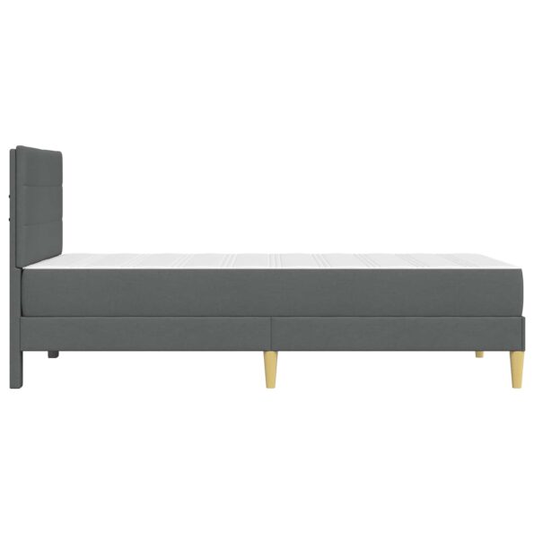 vidaXL Rám postele Tmavo šedá 100 x 200 cm Polyester – Obrázok 7