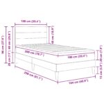 vidaXL Rám postele Sivohnedá 100 x 200 cm Polyester – Obrázok 11