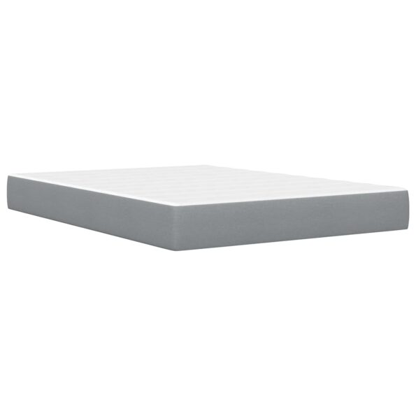 vidaXL Rám postele Svetlosivá 120 x 200 cm Polyester – Obrázok 5