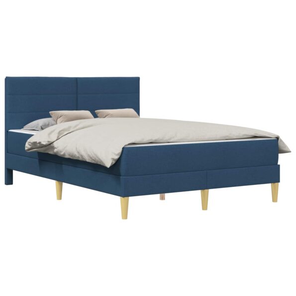 vidaXL Rám postele Modrá 120 x 200 cm Polyester – Obrázok 2