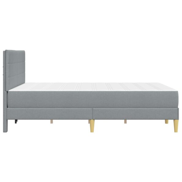vidaXL Rám postele Svetlosivá 140 x 190 cm Polyester – Obrázok 7