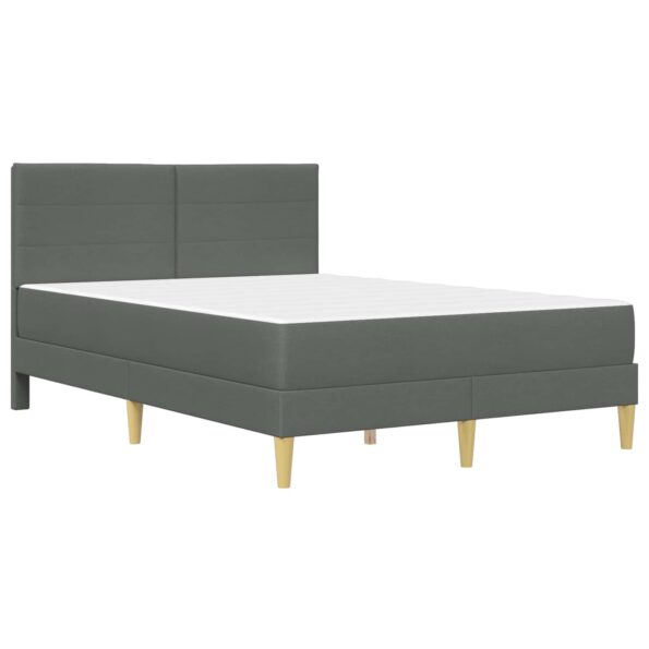 vidaXL Rám postele Tmavo šedá 140 x 190 cm Polyester – Obrázok 3