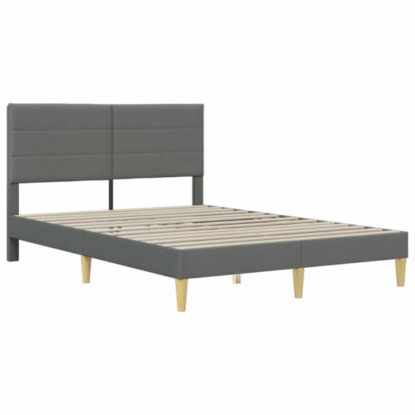 vidaXL Rám postele Tmavo šedá 140 x 190 cm Polyester – Obrázok 4