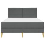 vidaXL Rám postele Tmavo šedá 140 x 190 cm Polyester – Obrázok 6