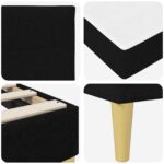 vidaXL Rám postele Čierny 140 x 190 cm Polyester – Obrázok 9