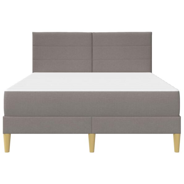 vidaXL Rám postele Sivohnedá 140 x 190 cm Polyester – Obrázok 6