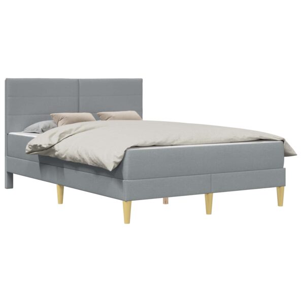 vidaXL Rám postele Svetlosivá 160 x 200 cm Polyester – Obrázok 2