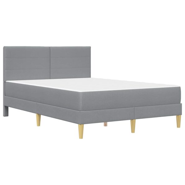 vidaXL Rám postele Svetlosivá 160 x 200 cm Polyester – Obrázok 3