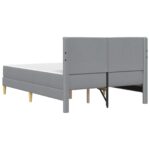 vidaXL Rám postele Svetlosivá 160 x 200 cm Polyester – Obrázok 8