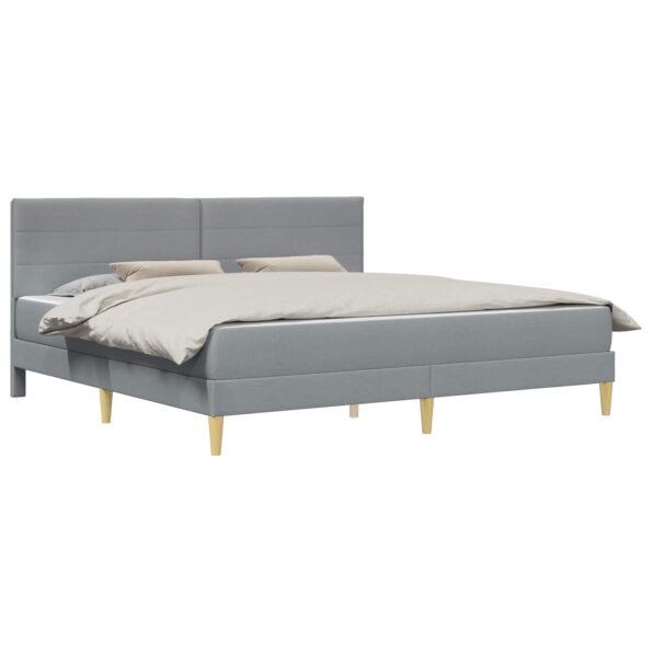 vidaXL Rám postele Svetlosivá 180 x 200 cm Polyester – Obrázok 2