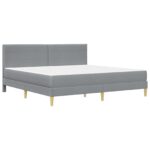vidaXL Rám postele Svetlosivá 180 x 200 cm Polyester – Obrázok 3