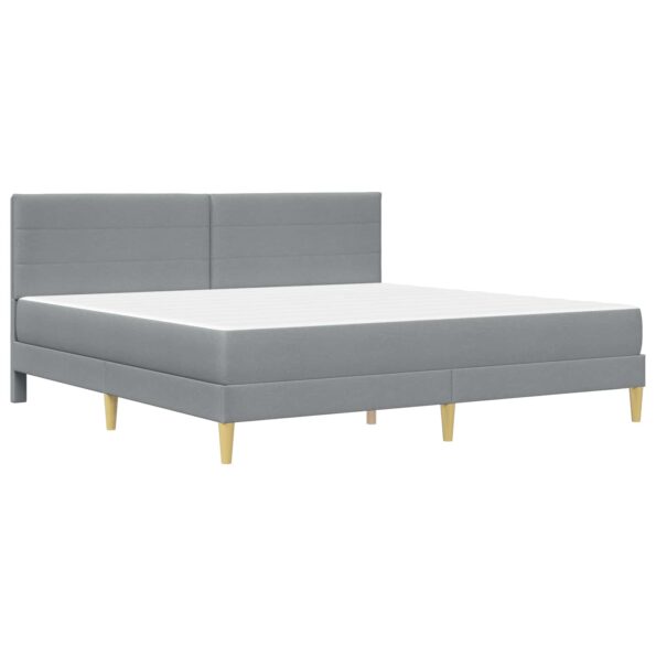 vidaXL Rám postele Svetlosivá 180 x 200 cm Polyester – Obrázok 3