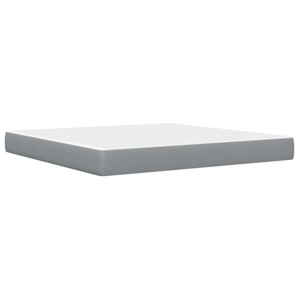 vidaXL Rám postele Svetlosivá 180 x 200 cm Polyester – Obrázok 5