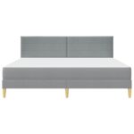 vidaXL Rám postele Svetlosivá 180 x 200 cm Polyester – Obrázok 6