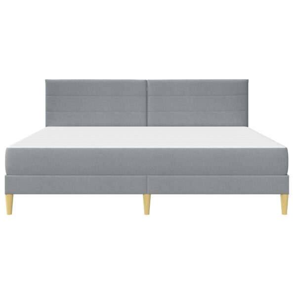 vidaXL Rám postele Svetlosivá 180 x 200 cm Polyester – Obrázok 6