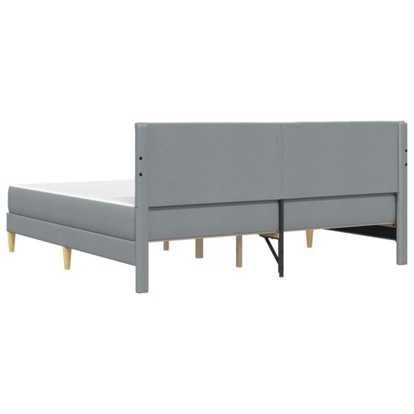 vidaXL Rám postele Svetlosivá 180 x 200 cm Polyester – Obrázok 8