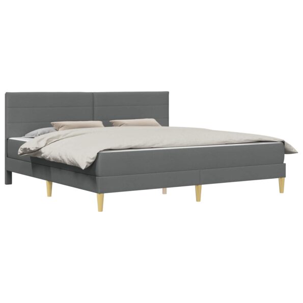 vidaXL Rám postele Tmavo šedá 180 x 200 cm Polyester – Obrázok 2