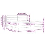 vidaXL Rám postele Čierny 180 x 200 cm Polyester – Obrázok 11