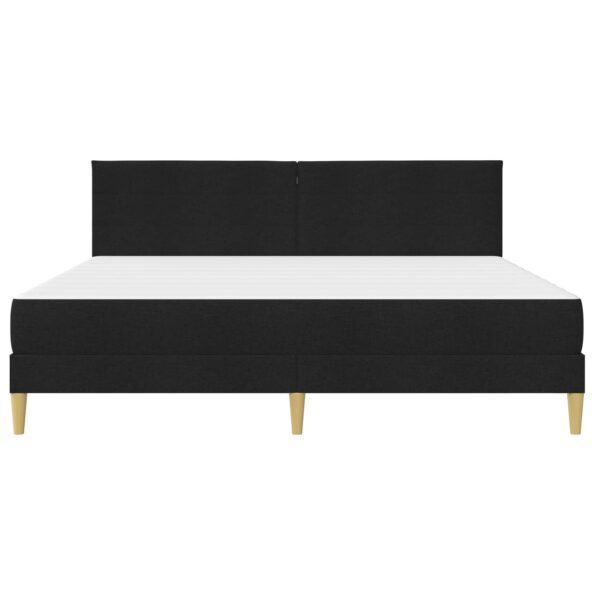 vidaXL Rám postele Čierny 180 x 200 cm Polyester – Obrázok 6