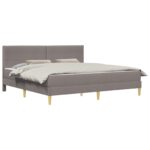 vidaXL Rám postele Sivohnedá 180 x 200 cm Polyester – Obrázok 2