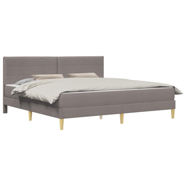vidaXL Rám postele Sivohnedá 180 x 200 cm Polyester – Obrázok 2