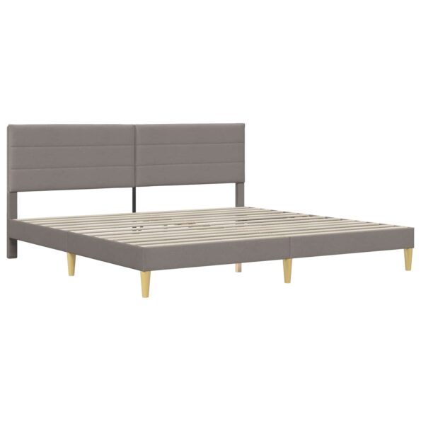 vidaXL Rám postele Sivohnedá 180 x 200 cm Polyester – Obrázok 4