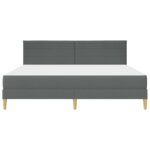vidaXL Rám postele Tmavo šedá 200 x 200 cm Polyester – Obrázok 6