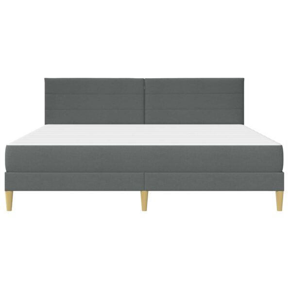 vidaXL Rám postele Tmavo šedá 200 x 200 cm Polyester – Obrázok 6